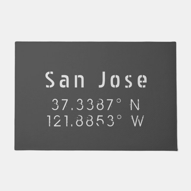 San Jose Latitude Longitude Fußmatte (Vorderseite)