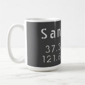 San Jose Latitude Longitude Kaffeetasse (Links)