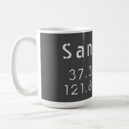 San Jose Latitude Longitude Kaffeetasse (Links)