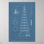 San Jose Light Tower Blueprint Poster (Vorne)