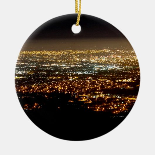 San Jose Night Skyline Keramik Ornament (Vorne)