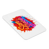 San José Retro Neon Script Street Art Splash Magnet (Rechte Seite)