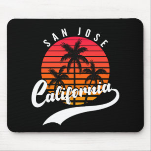 San Jose Retro Sunset Mouse Pad Mousepad
