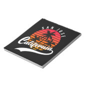 San Jose Retro Sunset Notepad Notizblock (Rotiert)