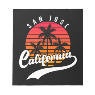 San Jose Retro Sunset Notepad Notizblock