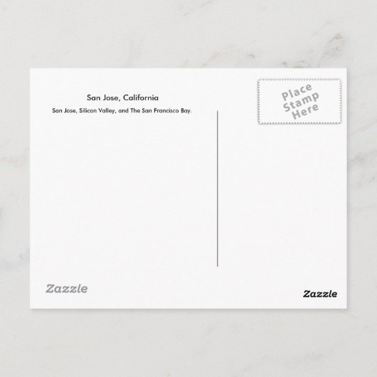 San José / Silicon Valley Postkarte (Rückseite)