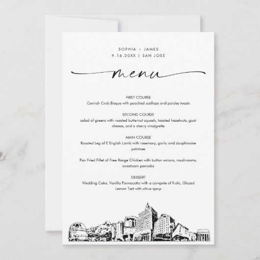 San Jose Skyline - 12x18 (Vorderseite)