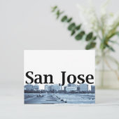 San José Skyline mit San Jose im Himmel Postkarte (Stehend Vorderseite)