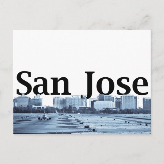San José Skyline mit San Jose im Himmel Postkarte (Vorderseite)