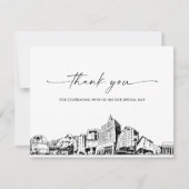 San Jose Skyline Wedding Foto Danke Karte (Vorderseite)