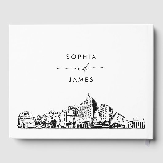 San Jose Skyline Wedding Guest Book Gästebuch (Rückseite)