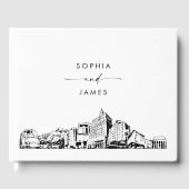 San Jose Skyline Wedding Guest Book Gästebuch (Vorderseite)