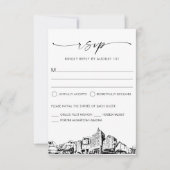 San Jose Skyline Wedding RSVP Response Card Karte (Vorderseite)