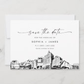 San Jose Skyline Wedding Save the Date Card Einladung (Vorderseite)