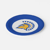 San José Staat Spartaner Pappteller (Schrägansicht)