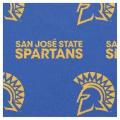 San José Staat Spartans Blaues Muster Stoff (Nahaufnahme)