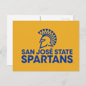 San Jose Staat Spartans Carbon Fibre Muster Einladungspostkarte (Vorne/Hinten)