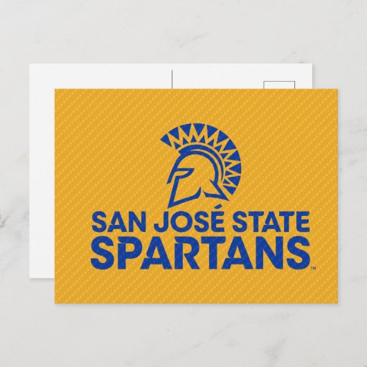 San Jose Staat Spartans Carbon Fibre Muster Einladungspostkarte (Vorne/Hinten)
