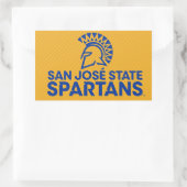 San Jose Staat Spartans Carbon Fibre Muster Rechteckiger Aufkleber (Tasche)