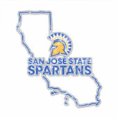 San Jose Staat Spartans Liebe Aufkleber (Vorderseite)