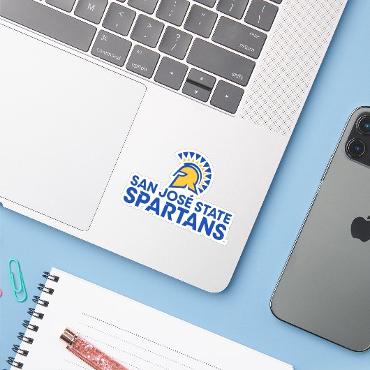 San Jose Staat Spartans Logo Aufkleber (Laptop mit iPhone)