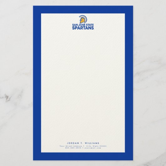 San Jose Staat Spartans Logo Briefpapier (Vorderseite)