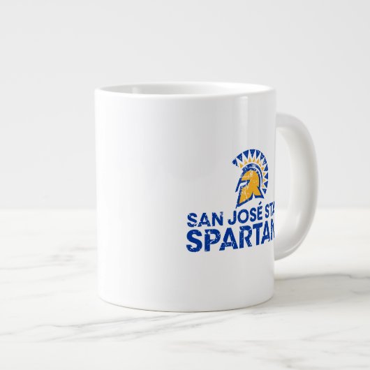 San José Staat Spartans Logo-Marke erschüttert Jumbo-Tasse (Vorderseite Rechts)