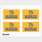 San Jose Staat Spartans Logo Rechteckiger Aufkleber (Blatt)