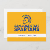 San Jose Staat Spartans Logo Wordmark stört Einladungspostkarte (Vorne/Hinten)