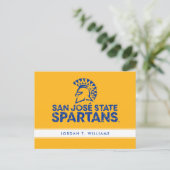 San Jose Staat Spartans Logo Wordmark stört Einladungspostkarte (Stehend Vorderseite)