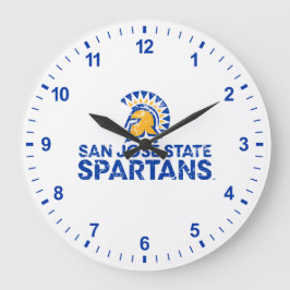 San Jose Staat Spartans Logo Wordmark stört Große Wanduhr