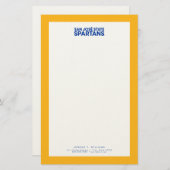 San José Staat Spartans Wordmark Briefpapier (Vorne/Hinten)