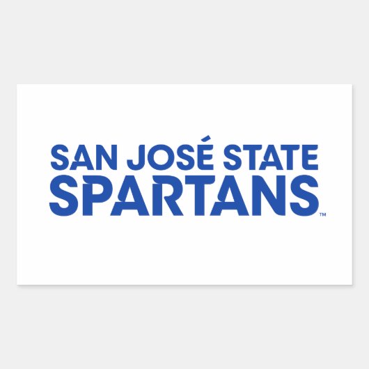 San Jose Staat Spartans Wordmark Rechteckiger Aufkleber (Vorderseite)