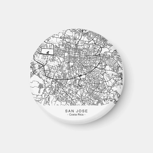 SAN JOSE Stadtkarte Magnet (Vorne)