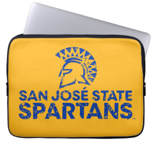 San Jose State Spartans Logo Wortmarke abgenutzt Laptopschutzhülle