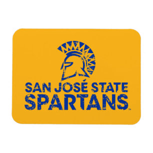 San Jose State Spartans Logo-Wortmarke abgenutzt Magnet