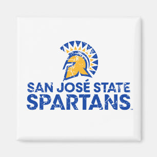 San Jose State Spartans Logo Wortmarke abgenutzt Magnet