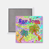San Jose Urlaub Zielmagnet Magnet (Vorderseite/Rückseite)