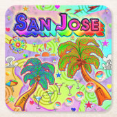 San Jose Urlaub Zielort Untersetzer (Vorderseite)