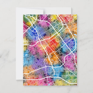 San Jose USA City Map Postkarte