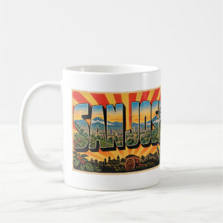 San Jose Valley Mountains Coffee Vintage Reise  Kaffeetasse