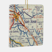 San Jose Vintage Karte Keramikornament (Rechts)