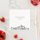 San Jose Wedding Minimalistisch Paper Serviette (Beispiel)