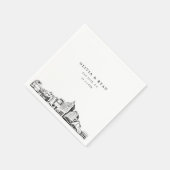 San Jose Wedding Minimalistisch Paper Serviette (Ecke)