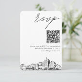 San Jose Wedding Modern UAWG QR Code Begleitkarte (Stehend Vorderseite)