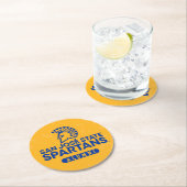 San- JoseStaat Spartans beunruhigt Runder Pappuntersetzer (Vor Ort)