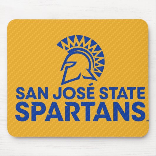 San- JoseStaat Spartans Kohlenstoff-Faser-Muster Mousepad (Vorne)