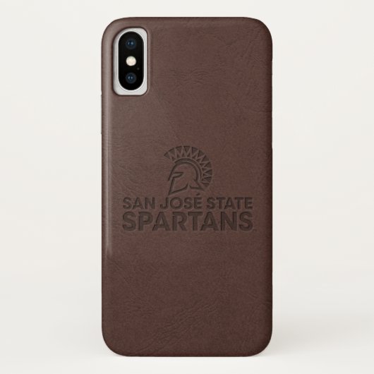 San- JoseStaat Spartans Leder Case-Mate iPhone Hülle (Rückseite)