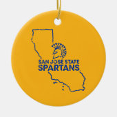 San- JoseStaat Spartans Liebe Keramik Ornament (Vorne)