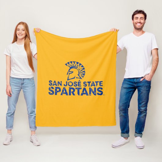 San- JoseStaat Spartans Logo Wordmark beunruhigt Fleecedecke (Beispiel)